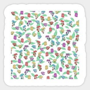 mushroom pattern Sticker